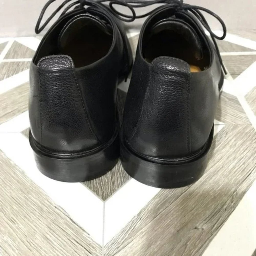 SOLD❌❌❌ Cole Haan Black Beckett Split Toe Leather 3 Eyelet Oxfords Sz-9M - Picture 4 of 8